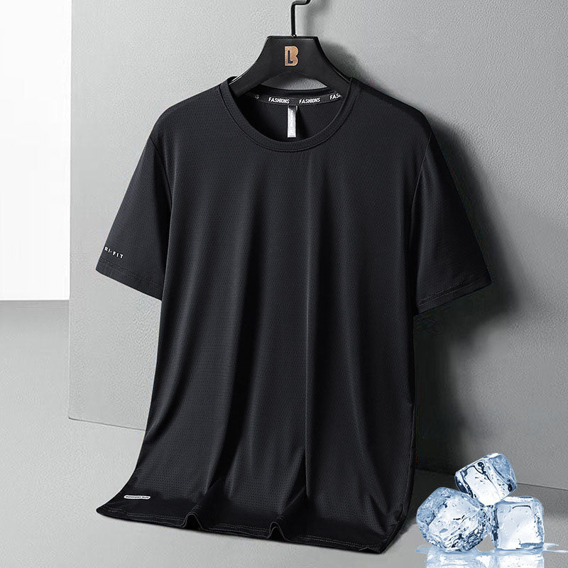 Ice Silk Round Neck T-Shirt