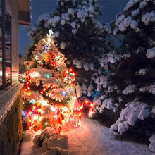 Load image into Gallery viewer, Solar Candy Cane Christmas Decorations