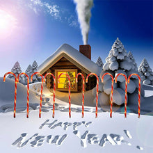 Load image into Gallery viewer, Solar Candy Cane Christmas Decorations