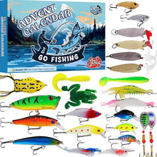 Load image into Gallery viewer, 24 Days Christmas Countdown Fish Tackle Set