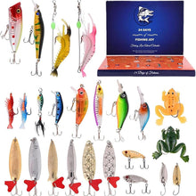 Load image into Gallery viewer, 24 Days Christmas Countdown Fish Tackle Set