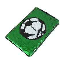 Load image into Gallery viewer, Football Sequin Diary Notebook Journal