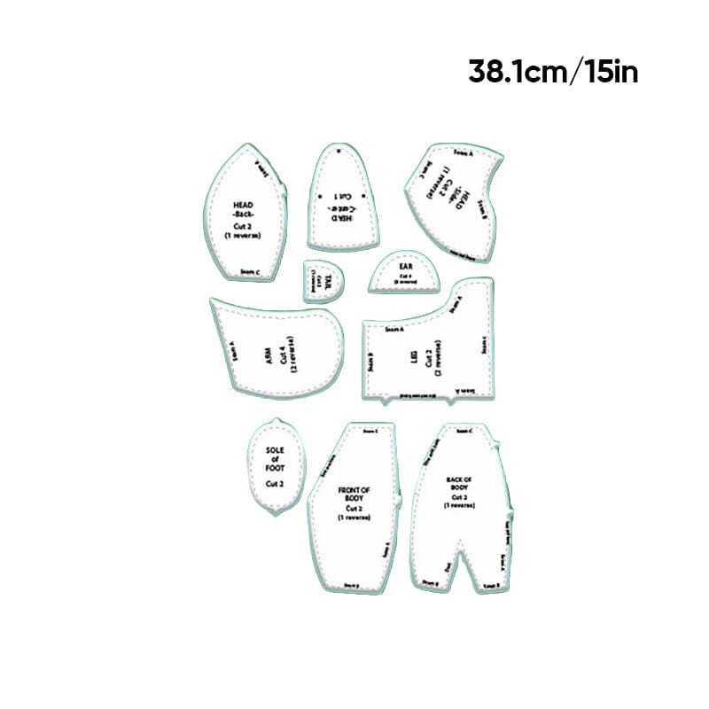 DIY Memory Bear Template Ruler Set