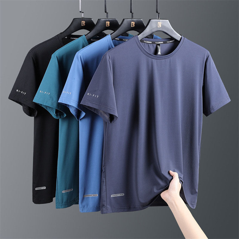 Ice Silk Round Neck T-Shirt