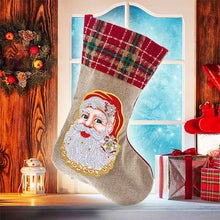 Load image into Gallery viewer, 5D Diamond Painting Xmas Rhinestone Sock Embroidery Mosaic Gift Bag