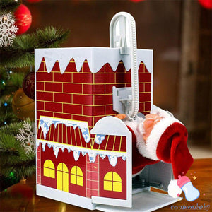 🎅Electric Chimney Climbing Santa Claus Musical Toys🎄