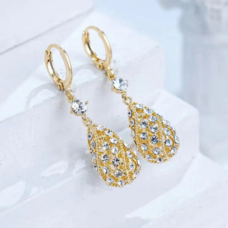 Fashion Diamond Water-Drop Earrings