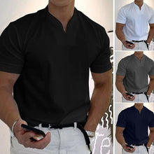 Load image into Gallery viewer, Short-sleeved V-neck athletic t-shirt