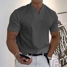 Load image into Gallery viewer, Short-sleeved V-neck athletic t-shirt