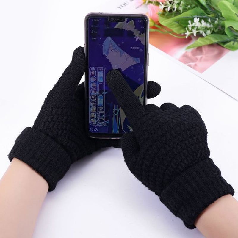 Jacquard Thick Touch Screen Gloves