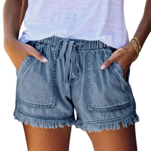 Load image into Gallery viewer, Women&#39;s Casual Denim Shorts With Pockets Cotton Jeans Shorts