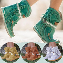 Load image into Gallery viewer, New Women&#39;s Tassel Faux Suede Winter Boots