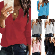 Load image into Gallery viewer, Summer V Neck Soft Cozy T-Shirt