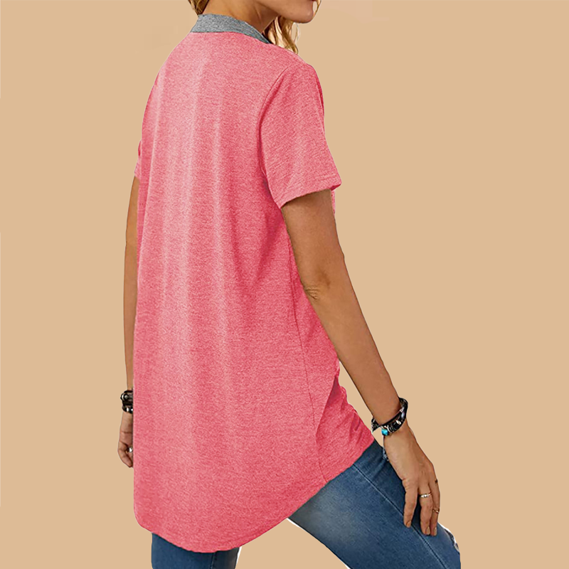 Single Breasted Loose Casual Short Sleeve