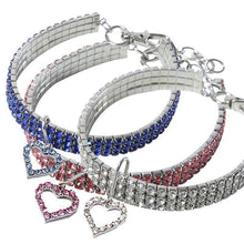 Load image into Gallery viewer, Gold dog Chain - Crystal Heart Pets Collar