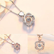 Load image into Gallery viewer, Heart necklace Set with rose