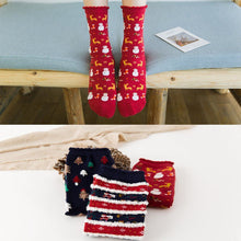 Load image into Gallery viewer, Christmas Cartoon Jacquard Cotton Women&#39;s Socks, 3 Sets