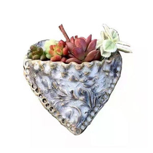 Planting Succulent Heart Pocket Planter