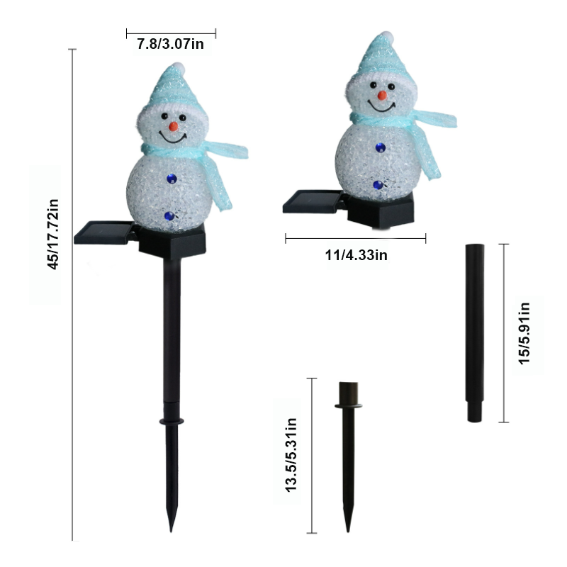 Waterproof Solar Snowman Lamp