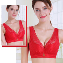 Load image into Gallery viewer, Stripes Lace Push-Up Seamless Breathable Zipper Bra