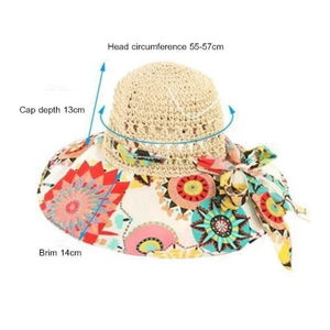 Fashion Hollow Printed Sun Hat