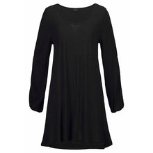 Load image into Gallery viewer, Round Neck Slit Sleeves Shift Dress