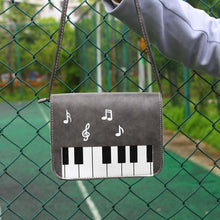 Load image into Gallery viewer, Piano Keys Music Note Shoulder Bag