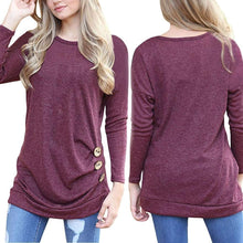 Load image into Gallery viewer, Women&#39;s Casual Long Sleeve Round Neck Shirt