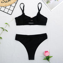 Load image into Gallery viewer, 2020 New top sexy solid swimwear push up bikini