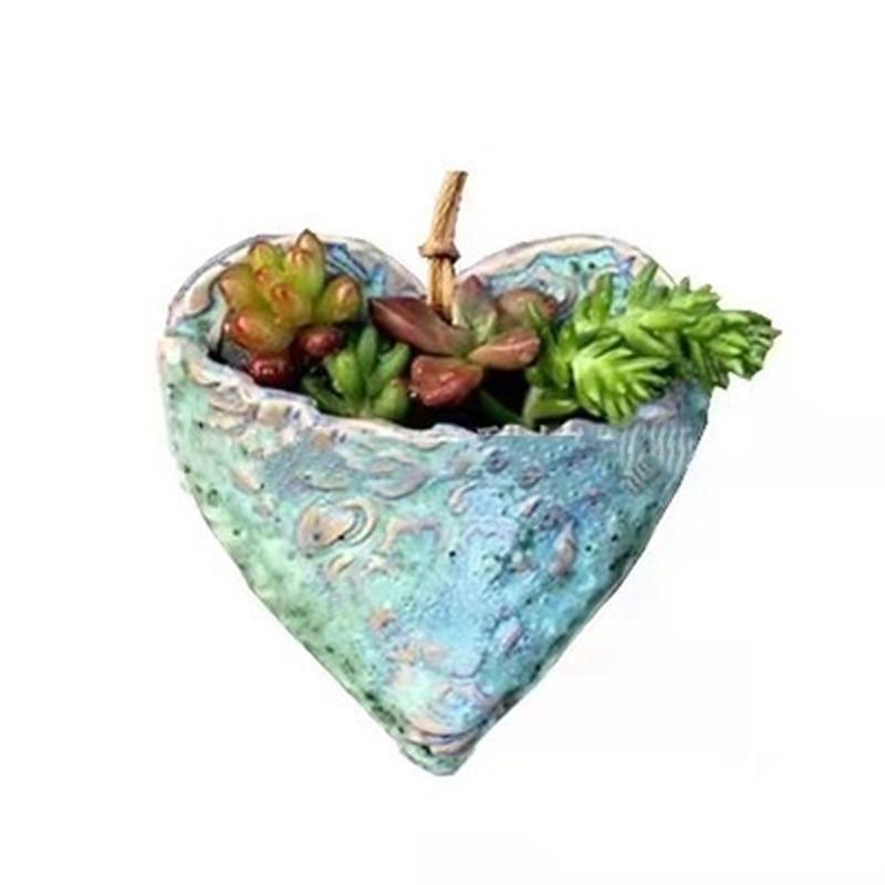 Planting Succulent Heart Pocket Planter