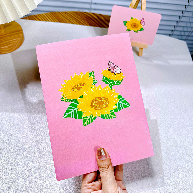 3D Handmade Flower Greeting Card