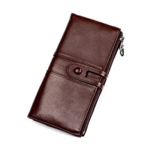 Load image into Gallery viewer, Women Genuine Leather Clutch Long Money Coin Purse