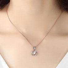 Load image into Gallery viewer, Heart necklace Set with rose