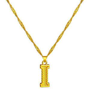 18K Gold Plated Initial Letter Necklace