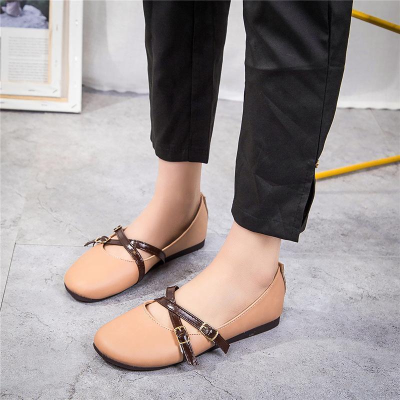 Women's Crisscross Buckle Ballet Flat