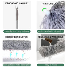 Load image into Gallery viewer, Retractable Washable Curved Microfiber Duster