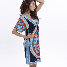 Load image into Gallery viewer, Summer V-Neck Printed Dress