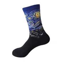 Load image into Gallery viewer, Classic Art Patterned Mid Socks