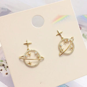 Saturn Gold Earrings