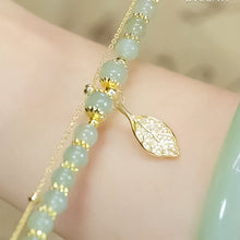 Load image into Gallery viewer, 🔥Last Day Promotion 50% OFF💞hetian jade gold leaf bracelet