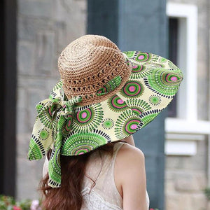 Fashion Hollow Printed Sun Hat