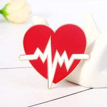 Load image into Gallery viewer, Love Heart Stethoscope Mini Brooch