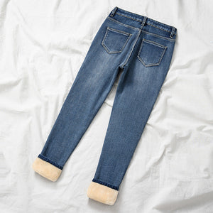 Thermal Fleece Denim Jeggings