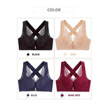 Load image into Gallery viewer, Wireless Front Closure Criss Cross Straps Lace Bras