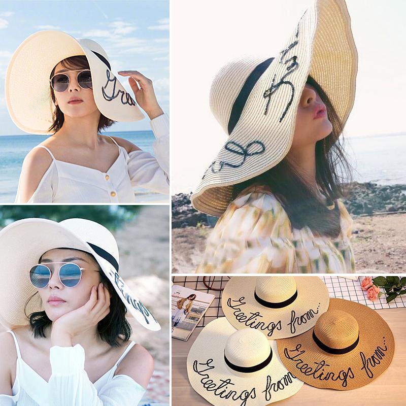 Summer Beach Wide Brim Sun Hats, UPF 50+