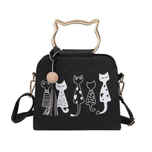 Load image into Gallery viewer, Printed kitten handbag