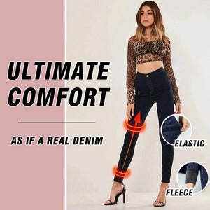 Thermal Fleece Denim Jeggings