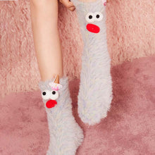 Load image into Gallery viewer, Coral velvet three-dimensional quirky socks