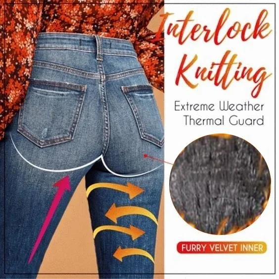 Thermal Fleece Denim Jeggings