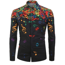 Load image into Gallery viewer, Colorful Music Notes Men&#39;s Shirt